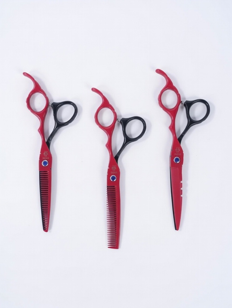 KIT TIJERA X3 DIAMANTÉ ROJO NEGRO