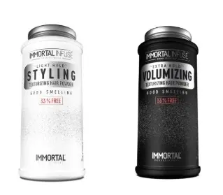 [INF19] IMMORTAL INFUSE VOLUMIZING-STYLING POWDER WAX 30 G (MIX) ( WOOD DISPLAY STAND IS INCLUDED) (33% FREE)